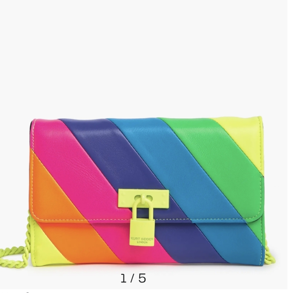Kurt Geiger Rainbow Striped Women's Bag